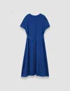 Joseph Womens Cobalt Daviel Relaxed-fit Silk-satin Maxi Dress In Blue