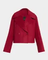 Joseph Delano Cropped Double-faced Jacket In Red