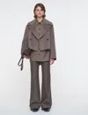 Joseph Delano Double Face Cashmere Jacket In Brown