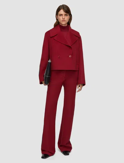 Joseph Delano Double Face Cashmere Jacket In Red