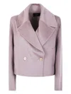 Joseph "delano" Jacket Double Face Cashmere In Pink