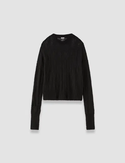 Joseph Delfina Mohair Silk Voile Jumper In Black