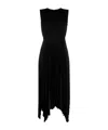 Joseph Dera Asymmetric-hem Midi Dress In Black