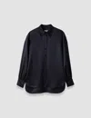 Joseph Dieu Double Satin Blouse In Black