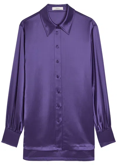 Joseph Dieu Satin Blouse In Purple