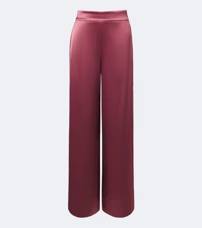 Joseph Dijon Satin Wide-leg Pants In Pink