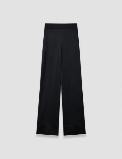 Joseph Dijon Silk Satin Trousers In Black
