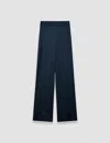 Joseph Dijon Silk Satin Trousers In Blue