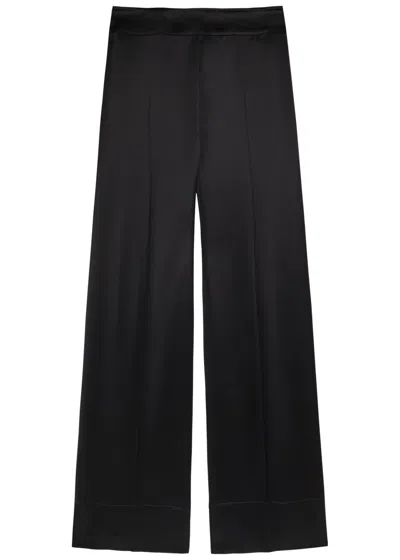Joseph Dijon Back Slit Pockets Palazzo Pants In Black