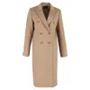 Joseph Double-breasted Camia Coat In Beige Wool In Beige