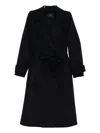 Joseph Double-breasted Coat In Black