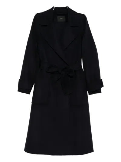 Joseph Double-breasted Coat In Black