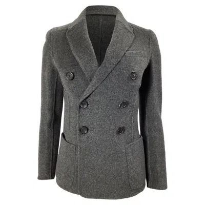Joseph Double-breasted Coat In Grey Wool