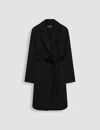 Joseph Cenda Belted Wool And Cashmere-blend Coat In Black