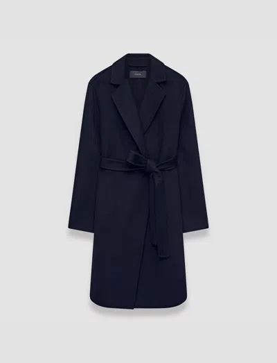 Joseph Double Face Cashmere Cenda Long Coat In Black