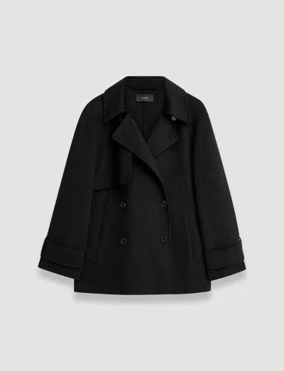 Joseph Double Face Cashmere Marne Coat In Black