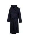 Joseph Double-breasted Belted Coat In Black