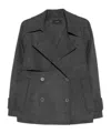 Joseph Double-breasted Coat In Gray