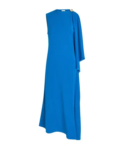 Joseph Draped-detail Dress In Blue