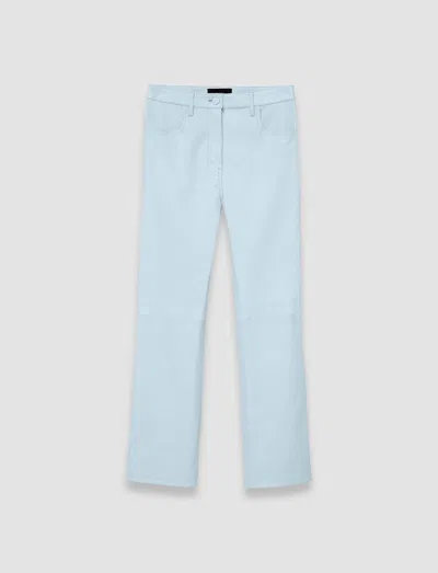 Joseph Leather Stretch Duke Trousers In Arctic