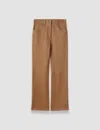 Joseph Duke Leather Stretch Trousers In Brown