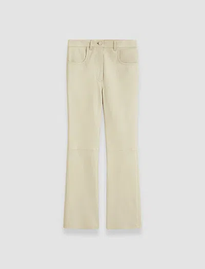 Joseph Duke Leather Stretch Trousers In Quail
