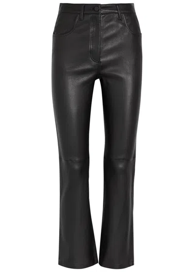 Joseph Duke Straight-leg Leather Trousers In Black