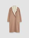 Joseph Edmond Reversible Double Face Cashmere Coat In Ivory/blusher