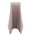 Joseph Fully Pleated Taupe Maxi Skirt With Handkerchief Hem In Nude