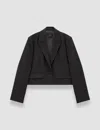 Joseph Elia Flannel Wool Jacket In Black