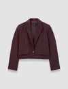 Joseph Elia Flannel Wool Jacket In Purple