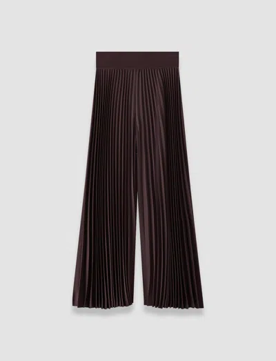 Joseph Ella Knit Weave Plissé Culottes In Purple