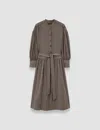 Joseph Emma Wool Voile Dress In Gray
