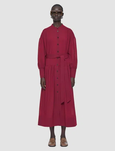 Joseph Emma Wool Voile Dress In Red