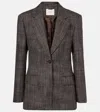 Joseph Fallon Virgin Wool Blazer In Brown