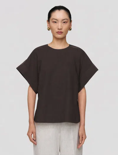 Joseph Fassia Cotton Poplin Blouse In Brown