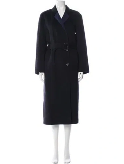 Pre-owned Joseph Faux Fur Coat In Blue