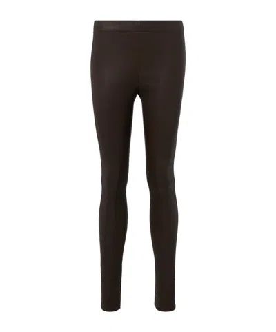 Joseph Faux-leather Leggings In Brown
