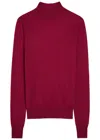 Joseph Fine-knit Cashmere Top In Burgundy