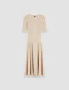 Joseph Fine Merino Rib Dress In Quail
