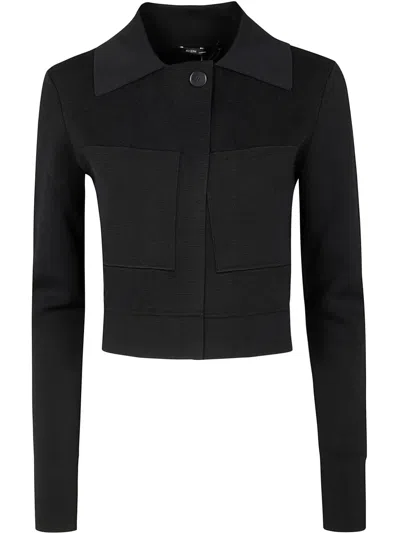 Joseph Gare Compact Milano Knit Jacket In Black
