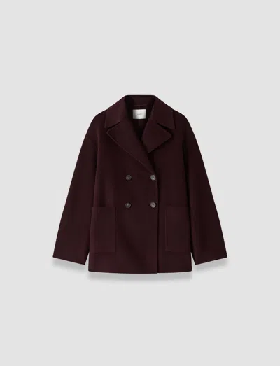 Joseph Flavia Double Face Cashmere Coat In Purple