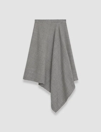 Joseph Fluid Mouline Duparc Skirt In Ivory/arabica