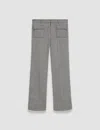 Joseph Fluid Mouline Laumiere Trousers In Ivory/arabica