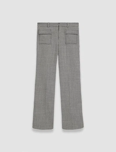 Joseph Fluid Mouline Laumiere Trousers In Ivory/arabica