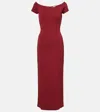 Joseph Milano-knit Foin Compact Maxi Dress In Burgundy