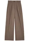 Joseph Forest Wide-leg Wool-blend Trousers In Gray