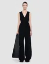Joseph Formal Crepe Thiers Backless Jumpsuit In Black