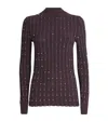 Joseph Fragmented Stripe Sweater In Burgundy