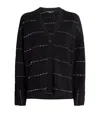 Joseph Fragmented Stripes Cardigan In Black